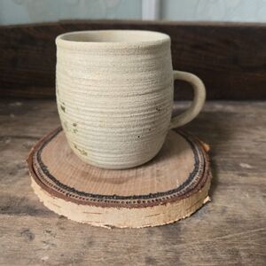 Handmade Rustic Stoneware Mug – Speckled Beige Minimalist Pottery Cup Mug